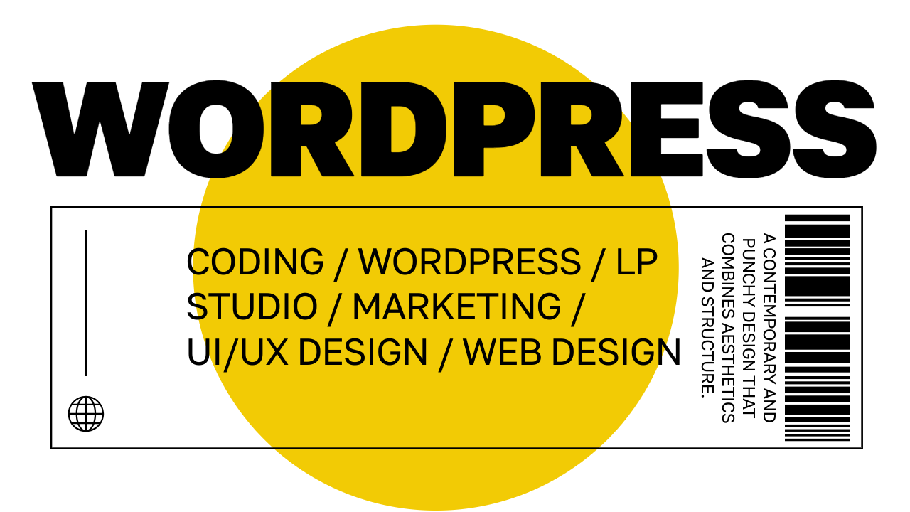 WORDPRESS - CODING / WORDPRESS / LP / STUDIO / MARKETING / UI/UX DESIGN / WEB DESIGN