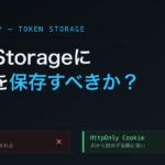localStorageはXSSでトークンが盗まれる、HttpOnly CookieはJSから読めず盗難に強いことを示した比較図