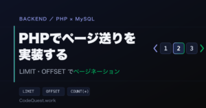 PHPでページネーションを実装する方法｜LIMIT・OFFSETでページ送りを作る