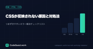 CSSが反映されない原因と対処法|つまずきやすいエラー解決チェックリスト