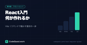React入門｜何が作れるかとVite 1コマンドで動かす最初の一歩