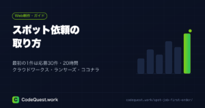 スポット依頼の取り方｜最初の1件は応募30件・20時間だった