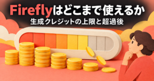 Fireflyは自分の契約でどこまで使えるか｜生成クレジットの上限と超過後
