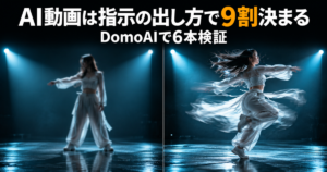 AI動画生成は指示の出し方で9割決まる｜DomoAIで6本検証