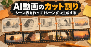 AI動画のカット割りの作り方｜シーン表を作って1シーンずつ生成する