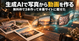 生成AIで写真から動画を作る｜無料枠で3本作って本番サイトに載せた