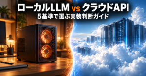 ローカルLLM vs クラウドAPI｜5基準で選ぶ実装判断ガイド
