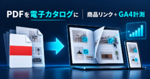 PDFカタログを電子カタログにする方法｜商品リンクとGA4計測まで